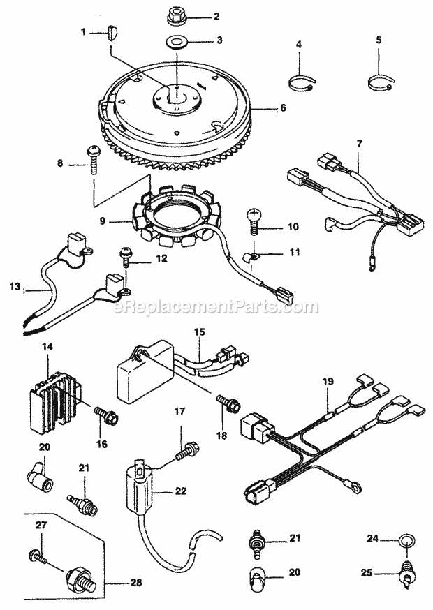 18 Hp Electric Equipment Diagram and Parts List for Z54L 53AC365K100 Cub Cadet Lawn Mower
